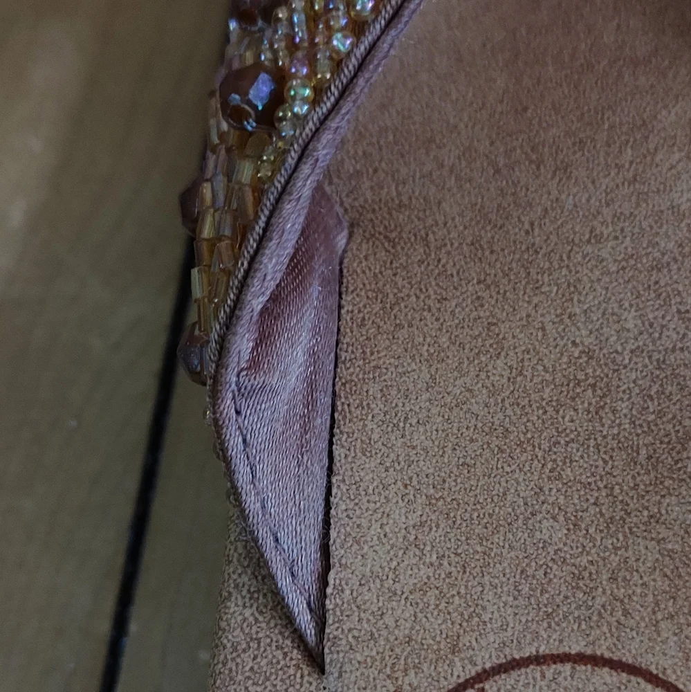 Meeka Beaded Tan Flip Flop Sandals